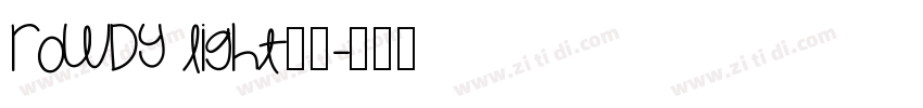 rowdy light字体字体转换